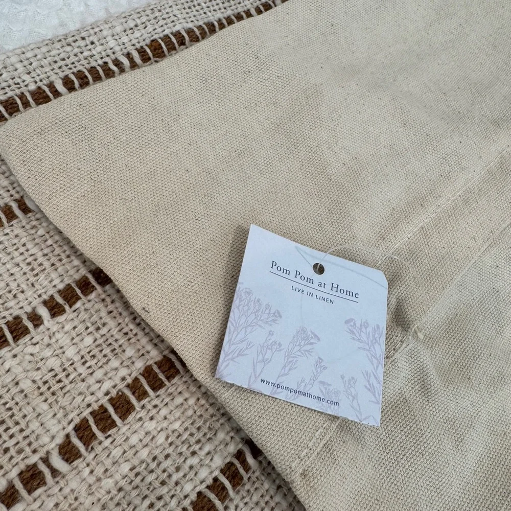 Pom Pom at Home Cream & Brown Striped Pillow case designed for Jojo Body pillow